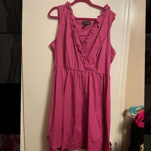 Ruffled raspberry dress